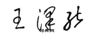 駱恆光王澤能草書個性簽名怎么寫