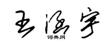 朱錫榮王涵宇草書個性簽名怎么寫