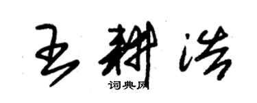 朱錫榮王耕浩草書個性簽名怎么寫