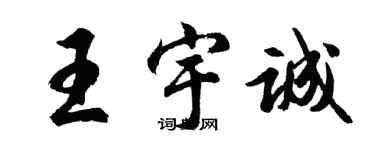 胡問遂王宇誠行書個性簽名怎么寫