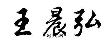 胡問遂王晨弘行書個性簽名怎么寫