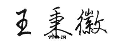 駱恆光王秉徽行書個性簽名怎么寫