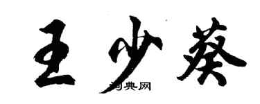 胡問遂王少葵行書個性簽名怎么寫