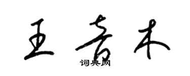 梁錦英王音木草書個性簽名怎么寫