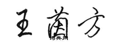 駱恆光王茵方行書個性簽名怎么寫