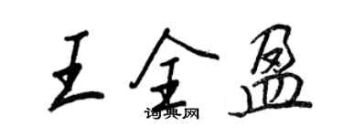 王正良王全盈行書個性簽名怎么寫
