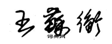 朱錫榮王蘇衡草書個性簽名怎么寫