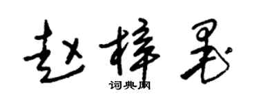 朱錫榮趙梓墨草書個性簽名怎么寫
