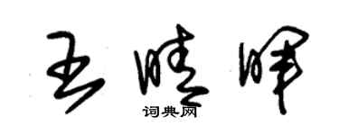 朱錫榮王晴暉草書個性簽名怎么寫