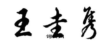 胡問遂王圭雋行書個性簽名怎么寫