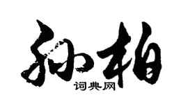 胡問遂孫柏行書個性簽名怎么寫