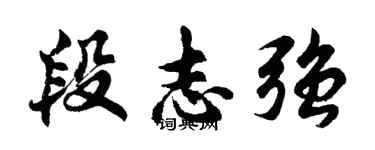 胡問遂段志強行書個性簽名怎么寫
