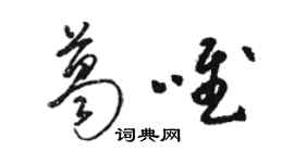 駱恆光葛唯草書個性簽名怎么寫