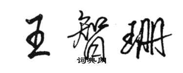 駱恆光王智珊行書個性簽名怎么寫