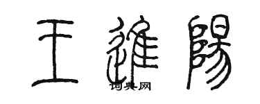 陳墨王進陽篆書個性簽名怎么寫