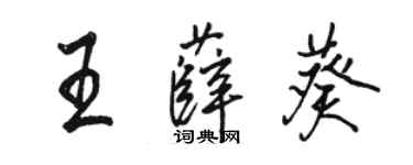 駱恆光王薛葵行書個性簽名怎么寫