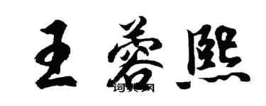 胡問遂王蓉熙行書個性簽名怎么寫