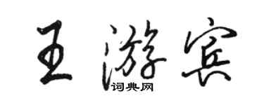 駱恆光王游賓行書個性簽名怎么寫