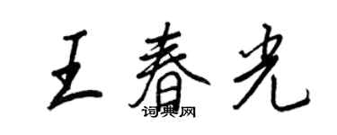 王正良王春光行書個性簽名怎么寫