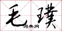 毛璞怎么寫好看