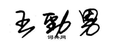 朱錫榮王勁男草書個性簽名怎么寫