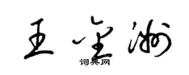 梁錦英王金洲草書個性簽名怎么寫