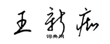 梁錦英王新痴草書個性簽名怎么寫
