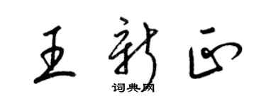 梁錦英王新正草書個性簽名怎么寫