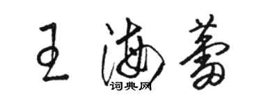 駱恆光王海蕾草書個性簽名怎么寫