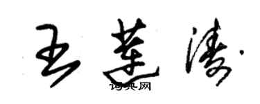 朱錫榮王蓮濤草書個性簽名怎么寫