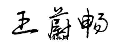 曾慶福王蔚暢草書個性簽名怎么寫