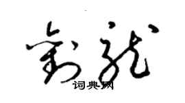 梁錦英劉龍草書個性簽名怎么寫