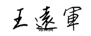 王正良王遠軍行書個性簽名怎么寫