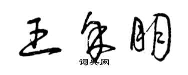 曾慶福王余朋草書個性簽名怎么寫