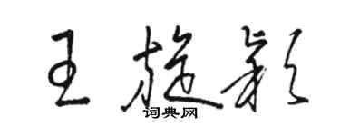 駱恆光王旋穎草書個性簽名怎么寫