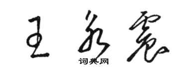 駱恆光王永震草書個性簽名怎么寫