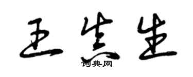 曾慶福王真生草書個性簽名怎么寫