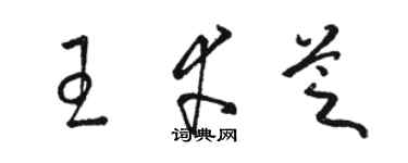 駱恆光王幸芝草書個性簽名怎么寫