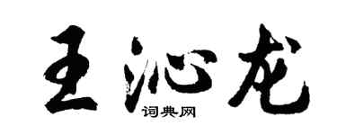 胡問遂王沁龍行書個性簽名怎么寫