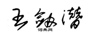 朱錫榮王劍潛草書個性簽名怎么寫