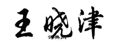 胡問遂王曉津行書個性簽名怎么寫