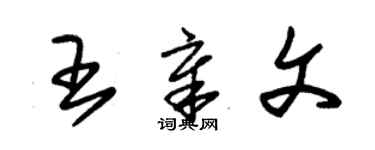 朱錫榮王章文草書個性簽名怎么寫