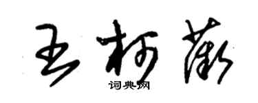 朱錫榮王柯薇草書個性簽名怎么寫