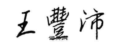 王正良王豐沛行書個性簽名怎么寫