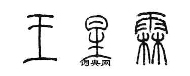 陳墨王星霖篆書個性簽名怎么寫