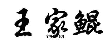 胡問遂王家鯤行書個性簽名怎么寫