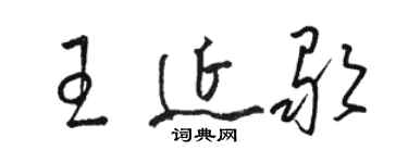 駱恆光王延歌草書個性簽名怎么寫