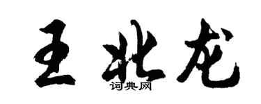 胡問遂王北龍行書個性簽名怎么寫