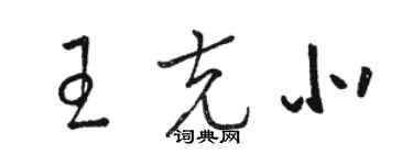 駱恆光王克北草書個性簽名怎么寫