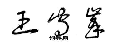 曾慶福王守峰草書個性簽名怎么寫